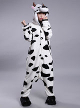 Flannel For Cow Cartoon Animal Conjoined Pajamas