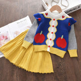 Knitted Cardigan Sweater Skirt Two-piece Set