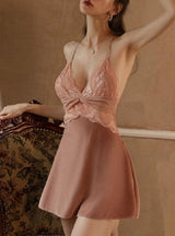 Sexy Backless Velvet Sleeping Dress