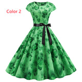 Round Neck Four-leaf Clover Dress