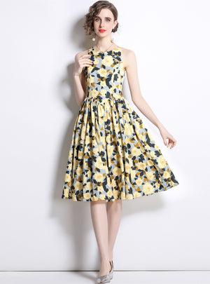 A-Line Skinny Floral Dress