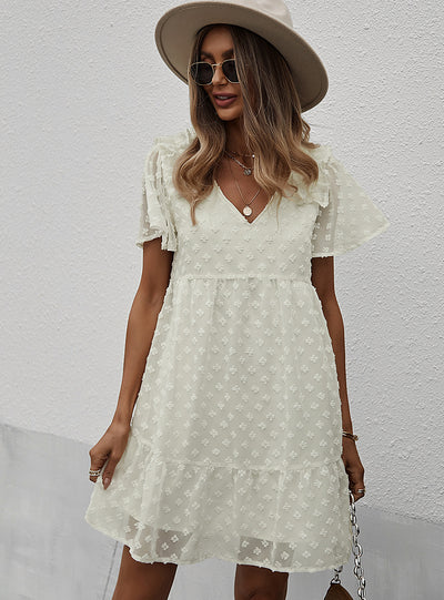 V Neck Sexy Short Dress