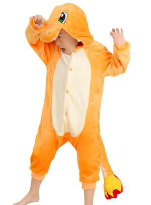 Kids Winter Anime Pokemon Charizard jumpsuit Pajamas