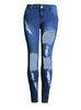 Slim-fit Stretch Big Holes Pants Jeans