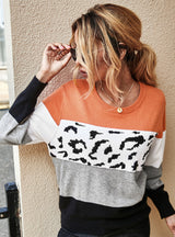 Color Matching Sweater Top