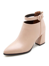 Pointed Toe Square Heel Women Boots Fashion