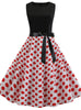 Retro Sleeveless Sexy Polka Dot Print Dress