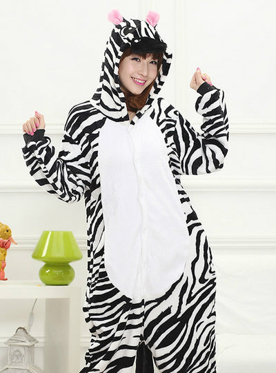 Zebra Costume Pajamas Sleepwear Onesie 