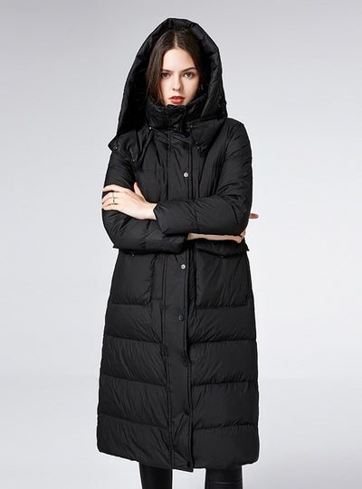 Thick Hooded Loose Coat White Duck Down Jacket