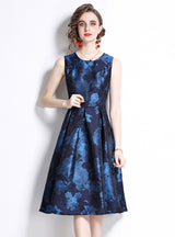 Slim-fit Sleeveless Round Neck Dress