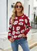 Loose Pullover Flower Sweater