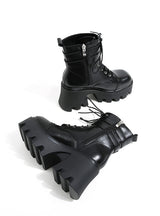 Women's Side Zipper Motorcycle Platform Boots