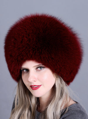 Fox Fur Padded Warm Ear Protection Hat Winter