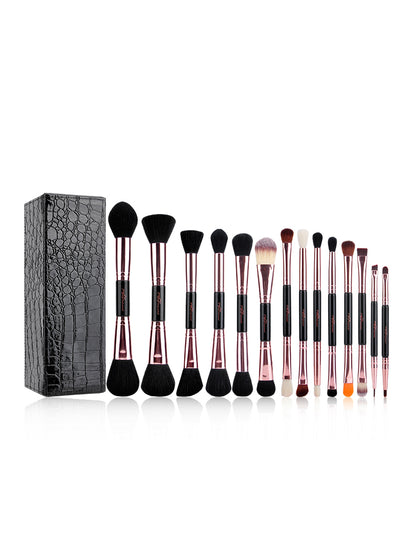 Makeup Brushes Set Rose Gold Double Ended 
