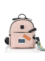 Appliques Patchwork Mini Leather Backpack