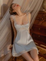 Silk Sexy Nightgown Home Clothes