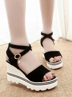 Summer Korean Muffin Fish Head Women Sandals