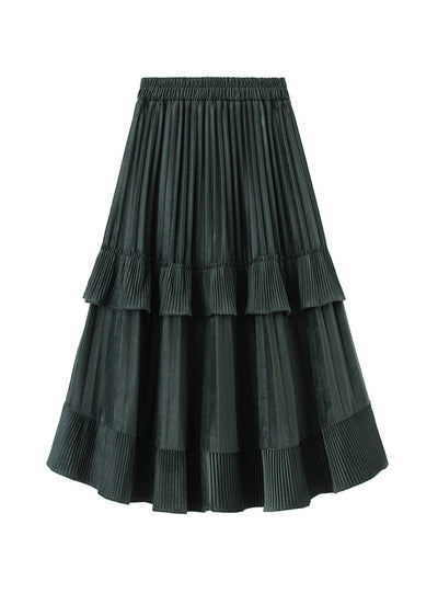 Thickened Golden Velvet Irregular skirt