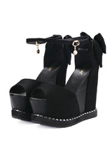 High Heels Cover Shoes Casual Party Flock Platform