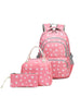 Women's Printed Backpack Student Three-piece Set