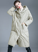 Thickened Profile Loose Plus Size White Duck Down Jacket