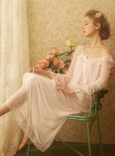 Soft Gauze Nightgown Pajamas