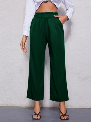 Simple Waist-shrinking Straight Casual Pants