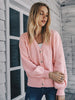 Long Sleeve V-neck Knitted Cardigan Sweater