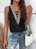 Sexy Hollow V-neck Sleeveless Casual Vest