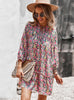Long Sleeve Leisure Holiday Print Dress