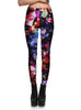Slim Designed Digital Printed Geometry Debris Leggings