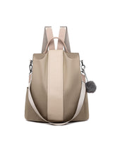 Women Retro Solid Color Backpack