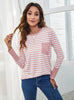 Long Sleeve Striped Pocket T-shirt