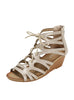 Mid-heeled Retro Fishmouth Wedge Sandals