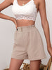 Cotton Loose Elastic Waist Wide Leg Shorts