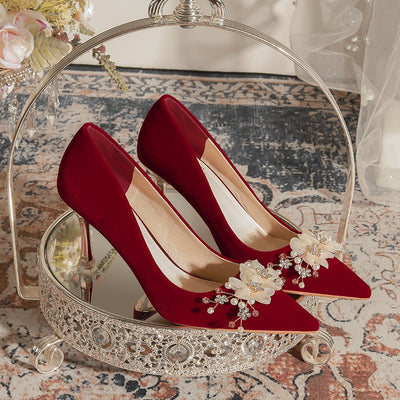 Red Wedding Shoes Bride Shoes