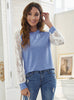 Lace Stitching Casual Long Sleeve T-shirt