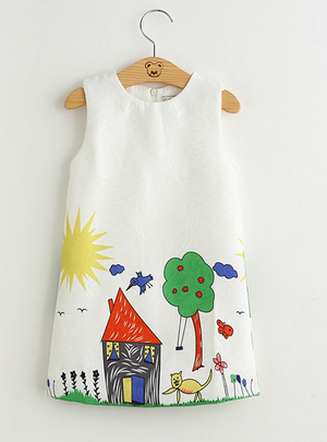 White Girls Dresses Princess Dress Kid