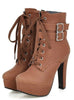 Boots High Heels Ankle Boots Platform Shoes Brand 