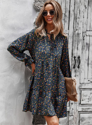 Printed Leisure Holiday Style Dress