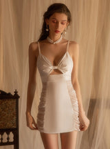 Sexy Ice Silk Backless Twist Sexy Pajama