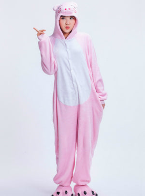 Zodiac Powder Pig Cartoon Animal Conjoined Pajamas