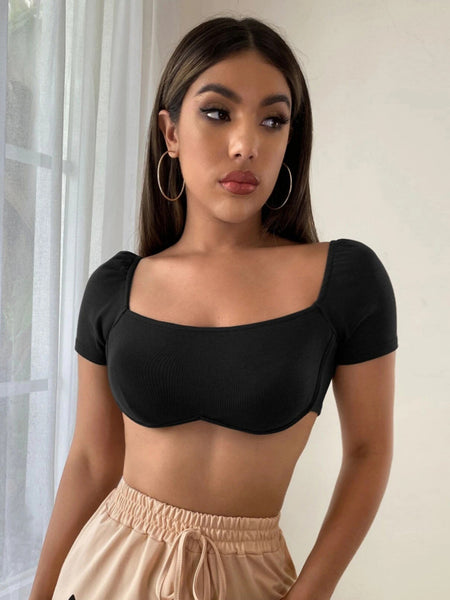 Fashion Slim Knit Top T-shirt