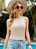Knitted Casual Halter Top Slim Ladies Vest