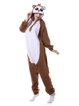 Brown Monkey Onesie Pajama Animal Sleepwear 