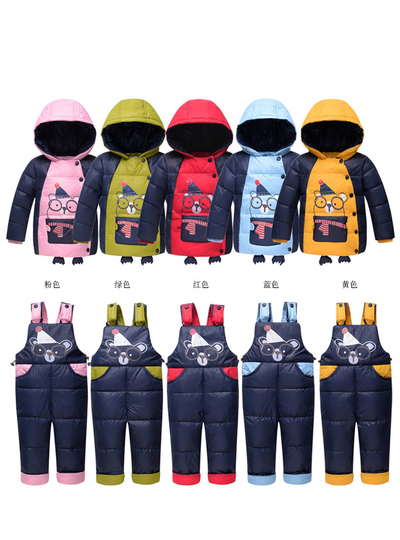 Winter Boys Girls Down Jackets Kids Snowsuit