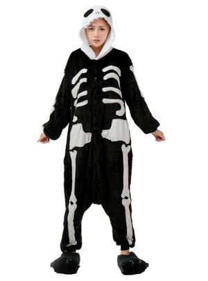 Skull Costume Pyjama Anime Warm Sleepwear 