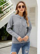 Solid Color Pullover Loose Half Turtle Neck Sweater