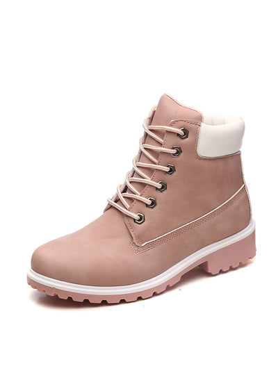 Women's flat-bottomed Large Size Martin Boots