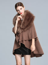 Fox Fur Collar Shawl Long Fur Collar Shawl